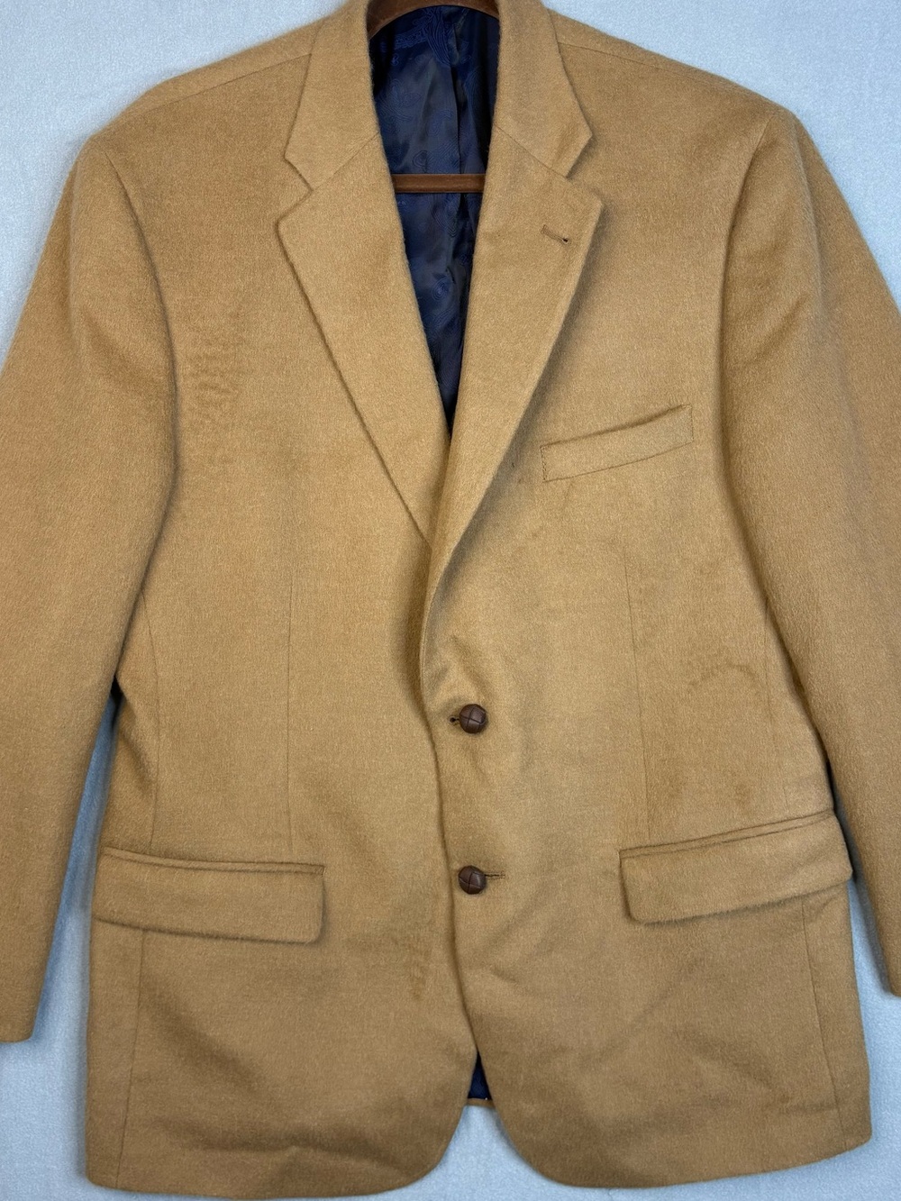 Turnbury Est. 1980 Wool Baby Alpaca Blazer 44R Camel Mens